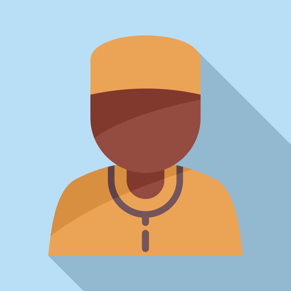 African business person icon flat vector. Happy work vector