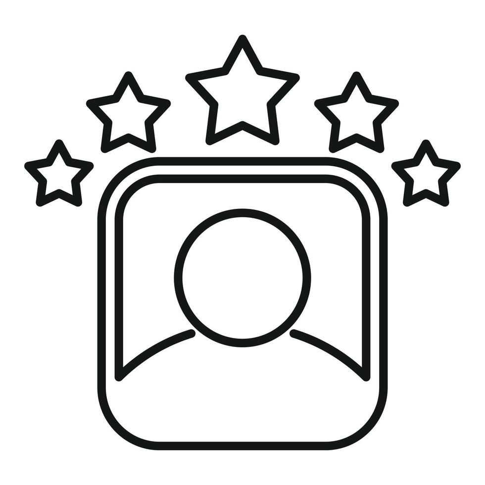 Best customer review icon outline vector. Product feedback vector