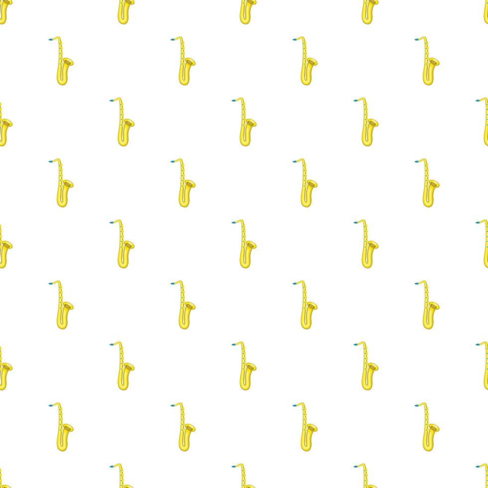 Saxophone pattern, cartoon style vector