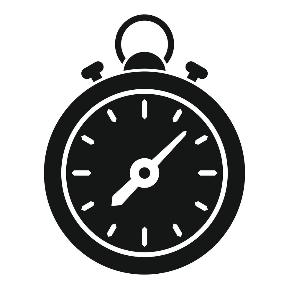 Sport stopwatch icon simple vector. Stop timer vector