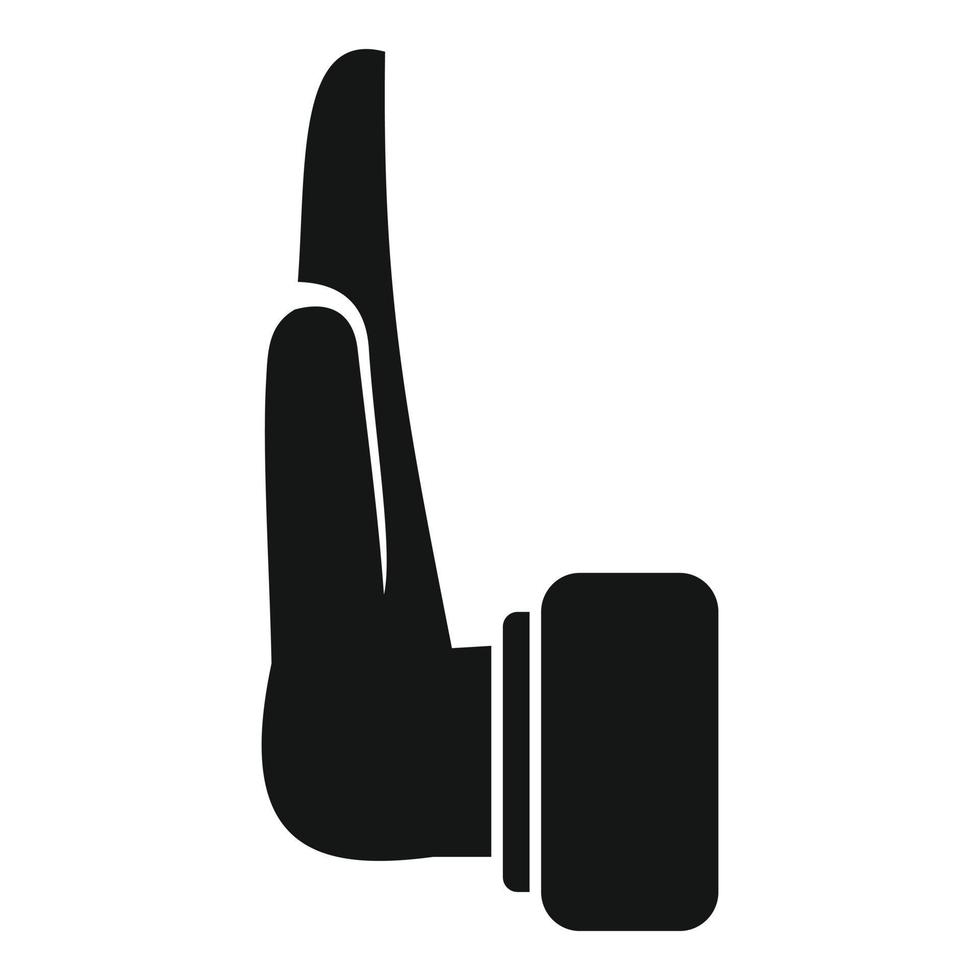 Change gesture icon simple vector. Finger ok vector