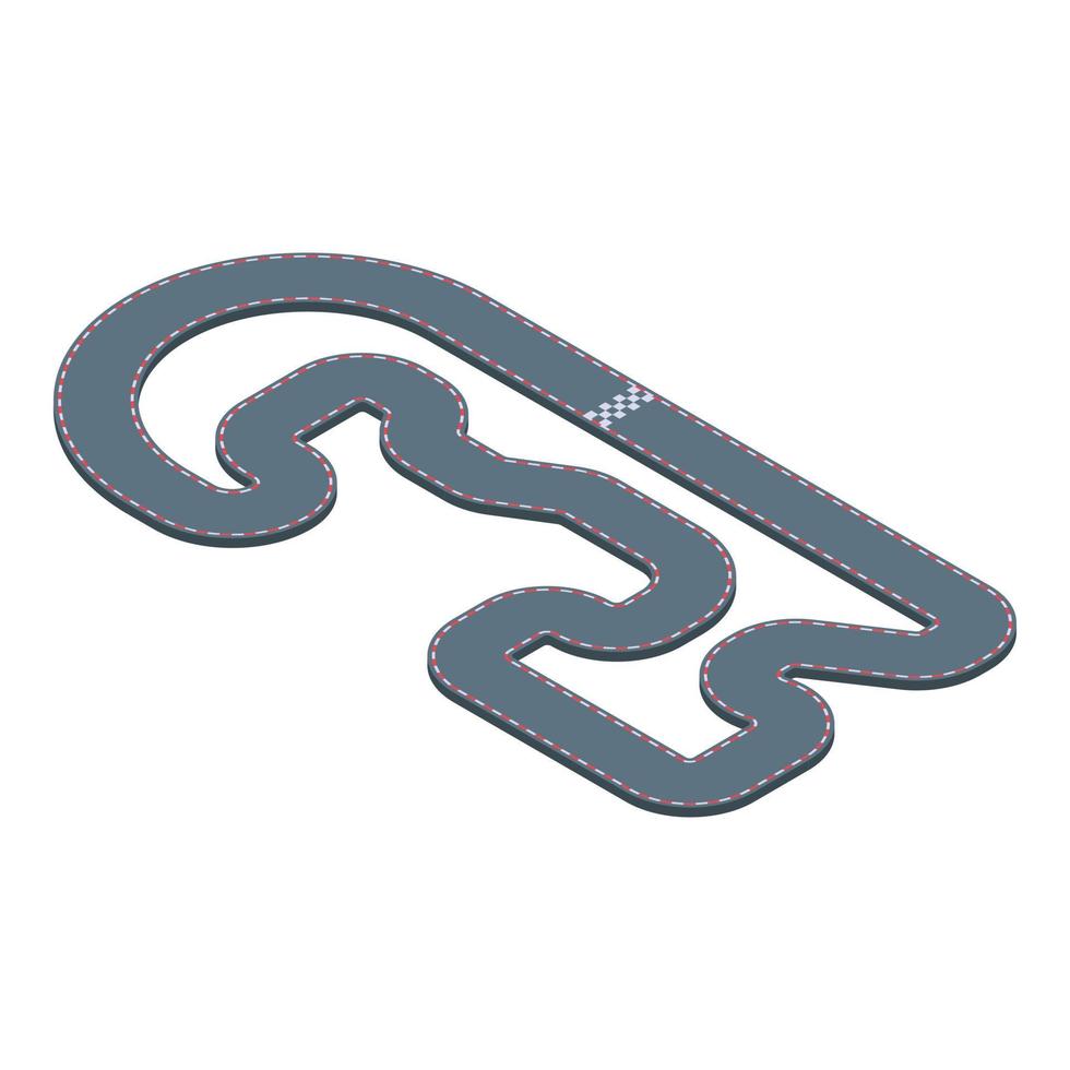 Formula racetrack icon isometric vector. Car race vector