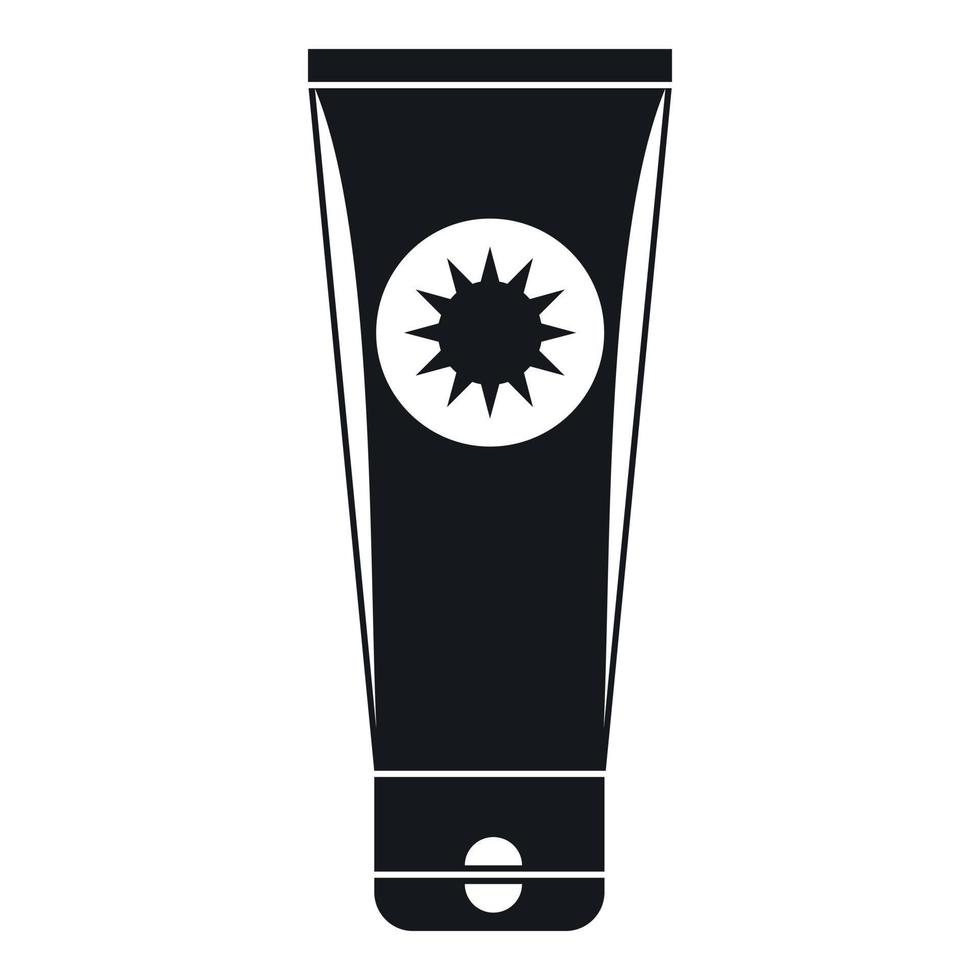 icono de protector solar, estilo simple vector