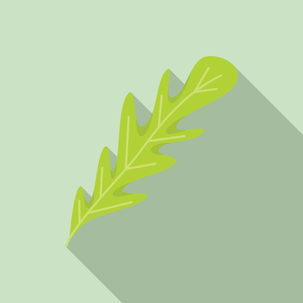 Arugula leaf icon flat vector. Rucola salad vector