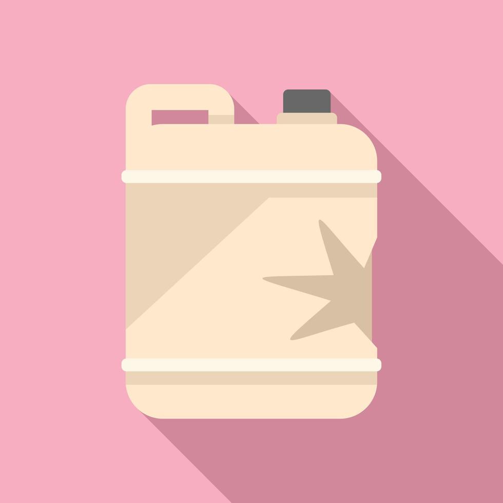 Plastic canister trash icon flat vector. Reduce bin vector
