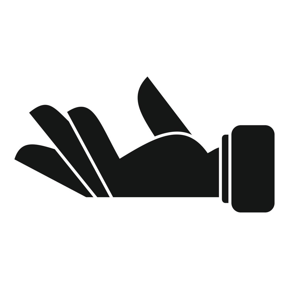 Small thumb up icon simple vector. Arm gesture vector