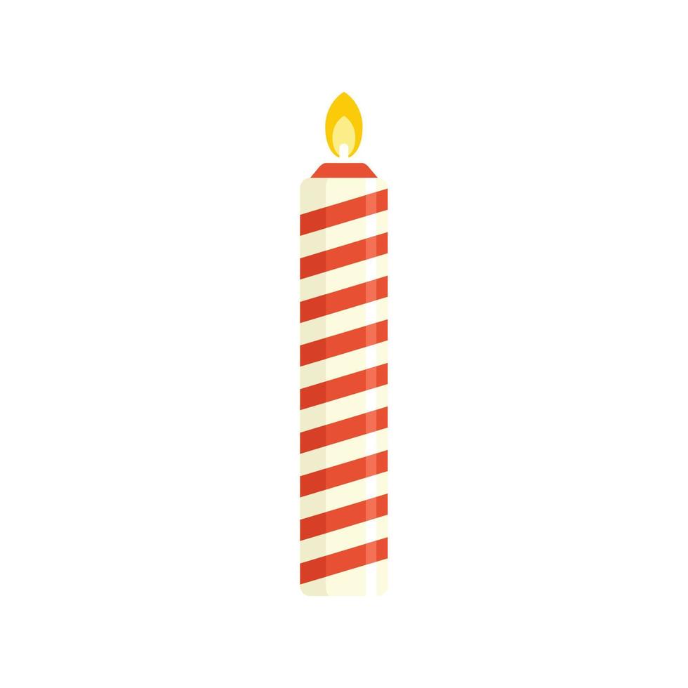 Cupcake birthday candle icon flat isolated vector