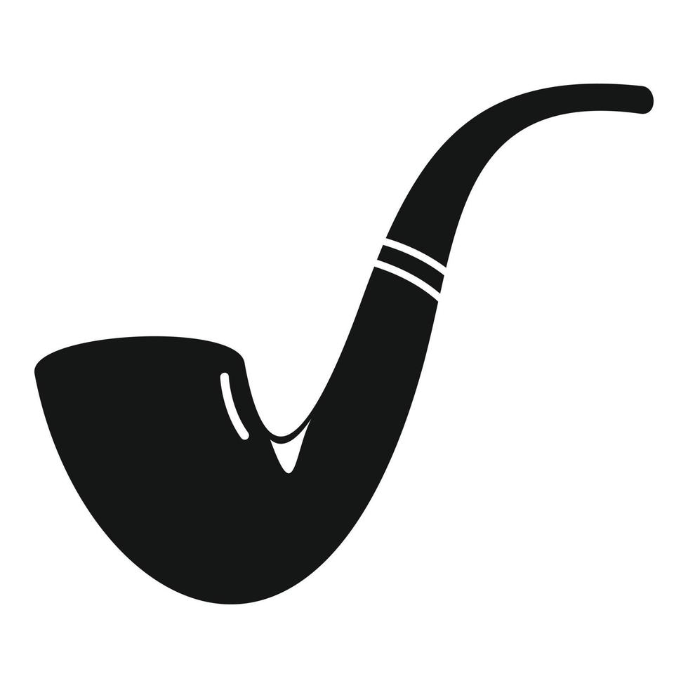 Gentleman smoke pipe icon simple vector. Old wood vector