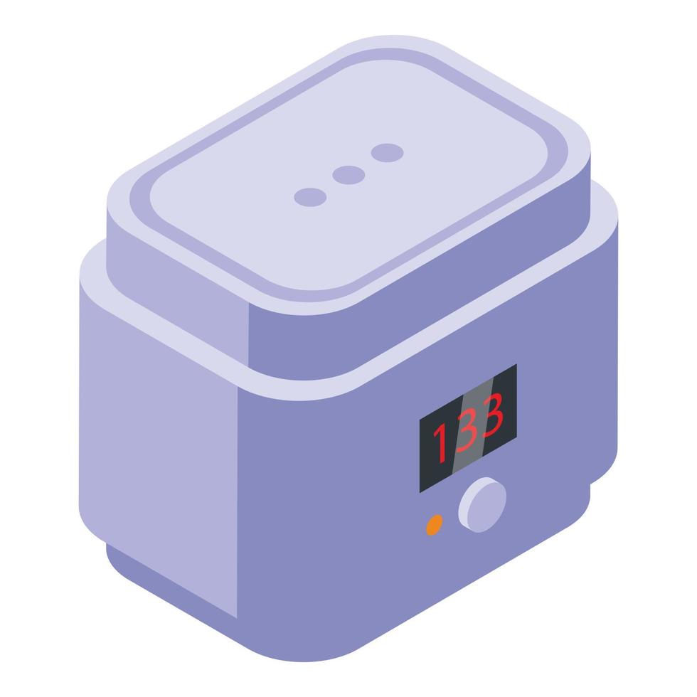 Wax device icon isometric vector. Fire candle vector