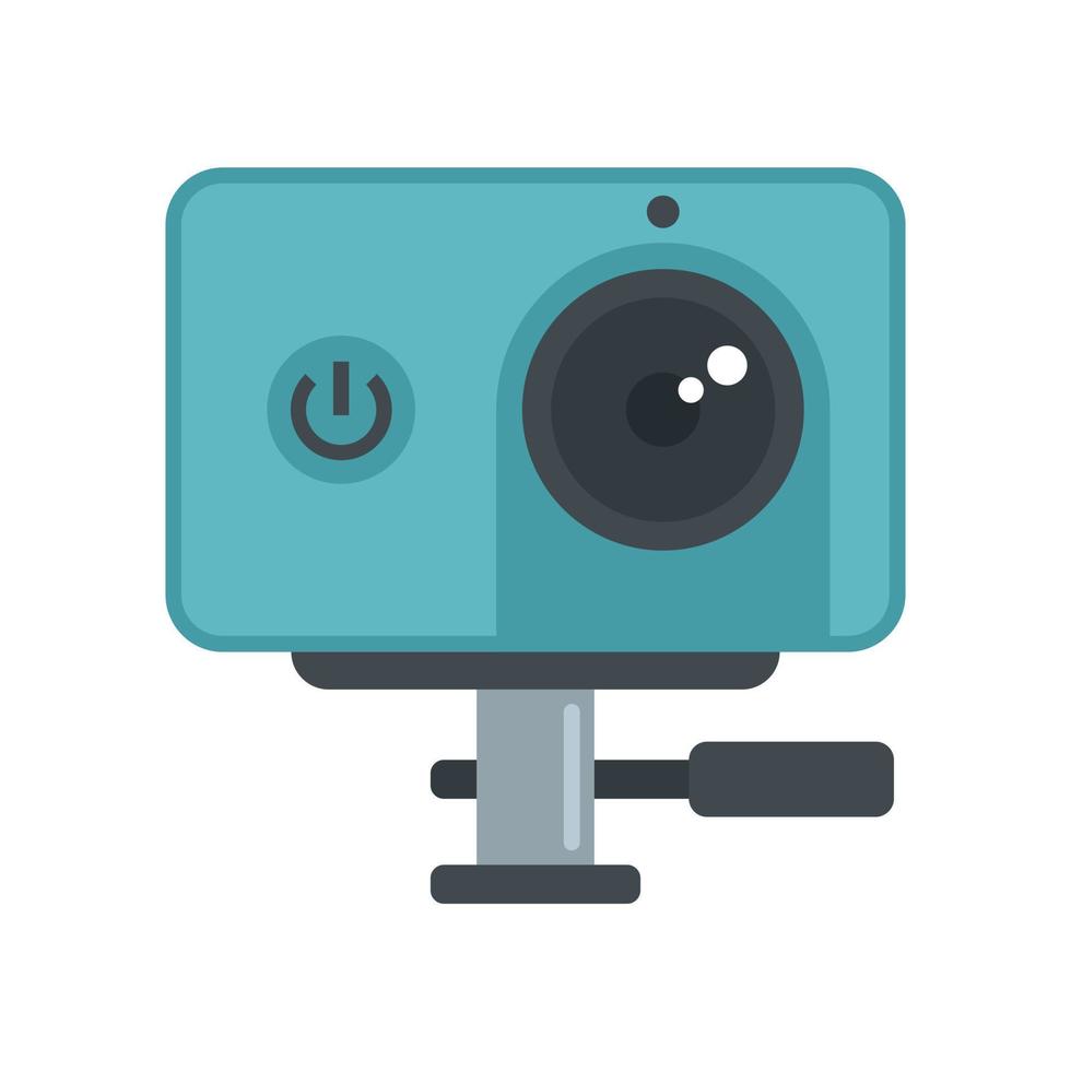 Dynamic action camera icon flat isolated vector