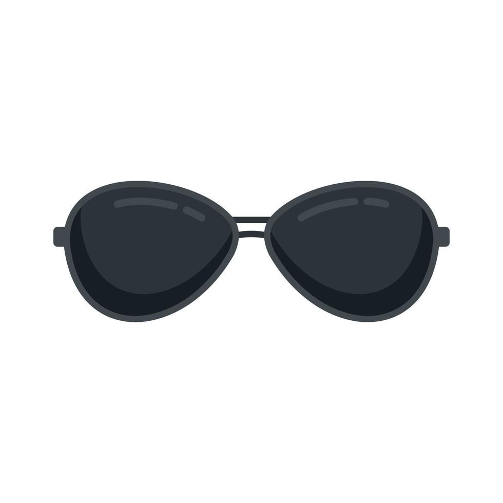 Policeman sunglasses icon flat isolated vector