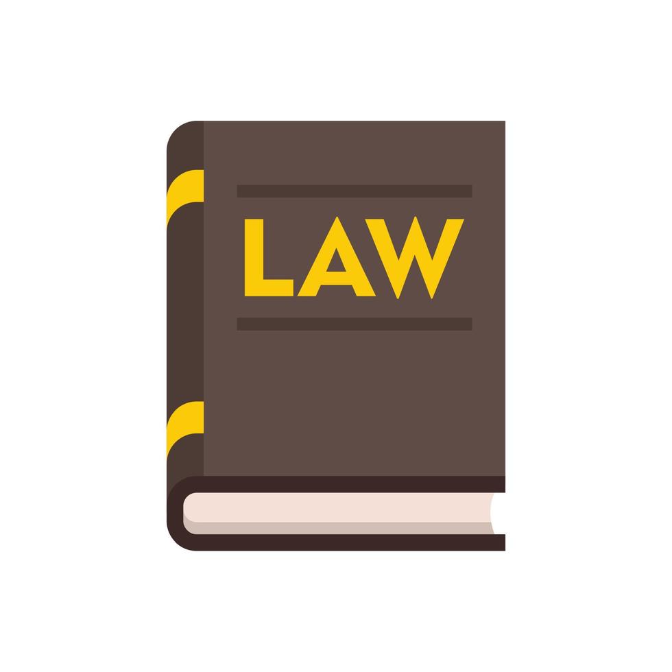 icono de libro de derecho notarial vector aislado plano