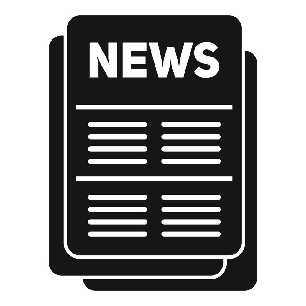 News paper icon simple vector. Web page vector