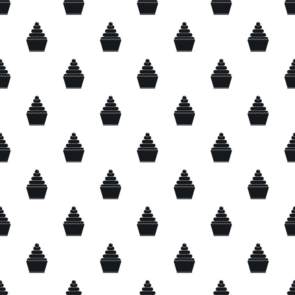 Cupcake pattern, simple style vector