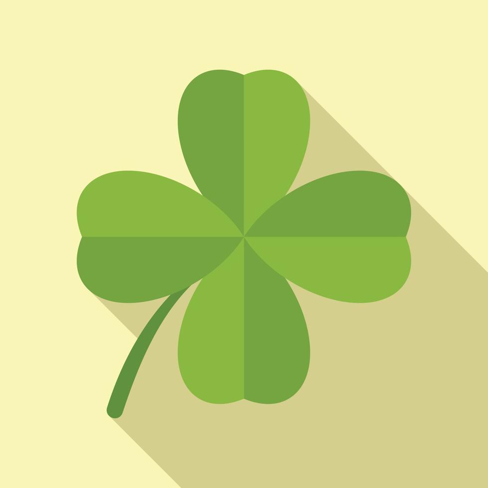 Fortune clover icon flat vector. Ireland day vector