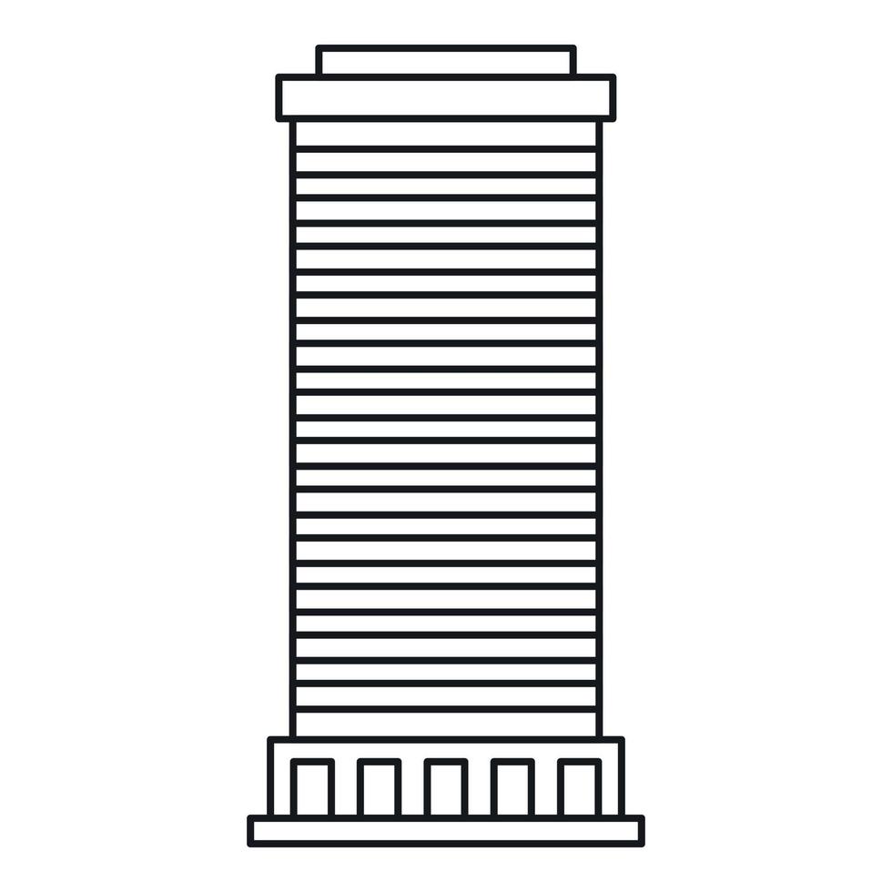 Column icon, outline style vector