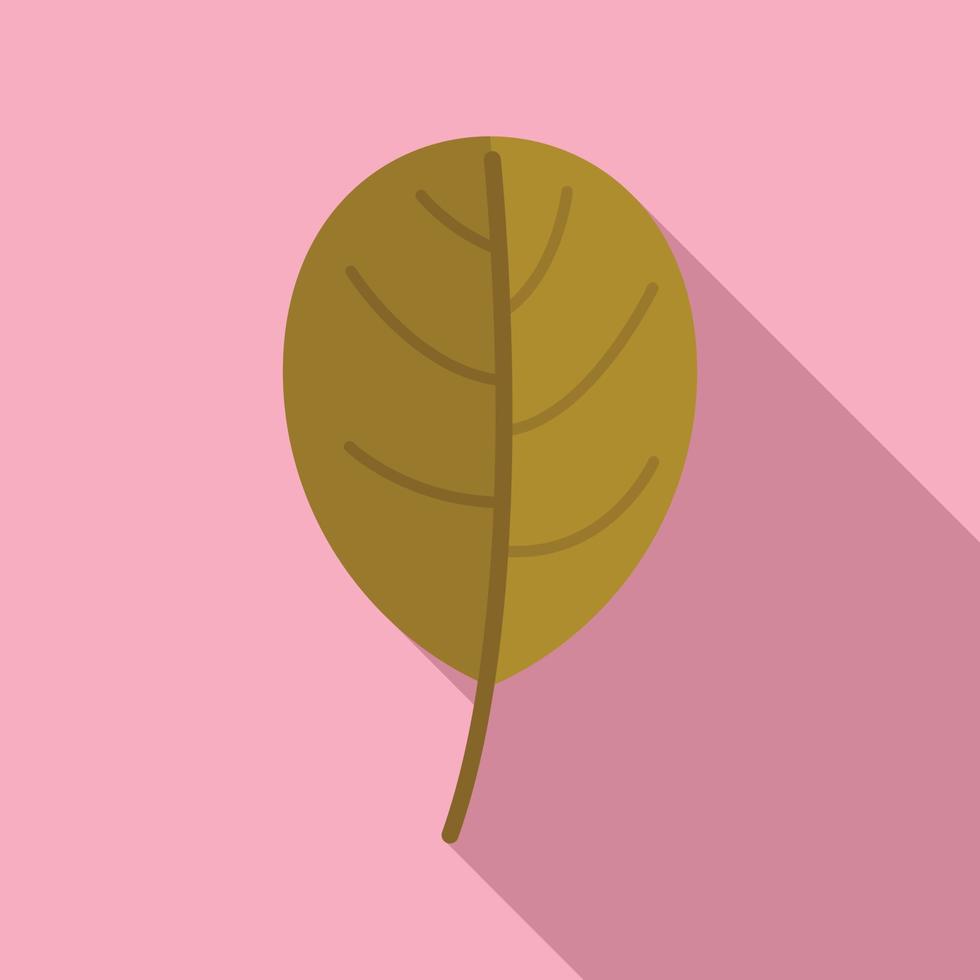 Round autumn leaf icon flat vector. Tree foliage vector