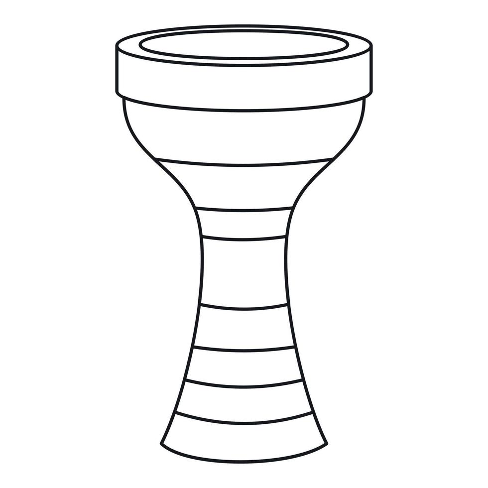 Darbuka, musical instrument icon, outline style vector
