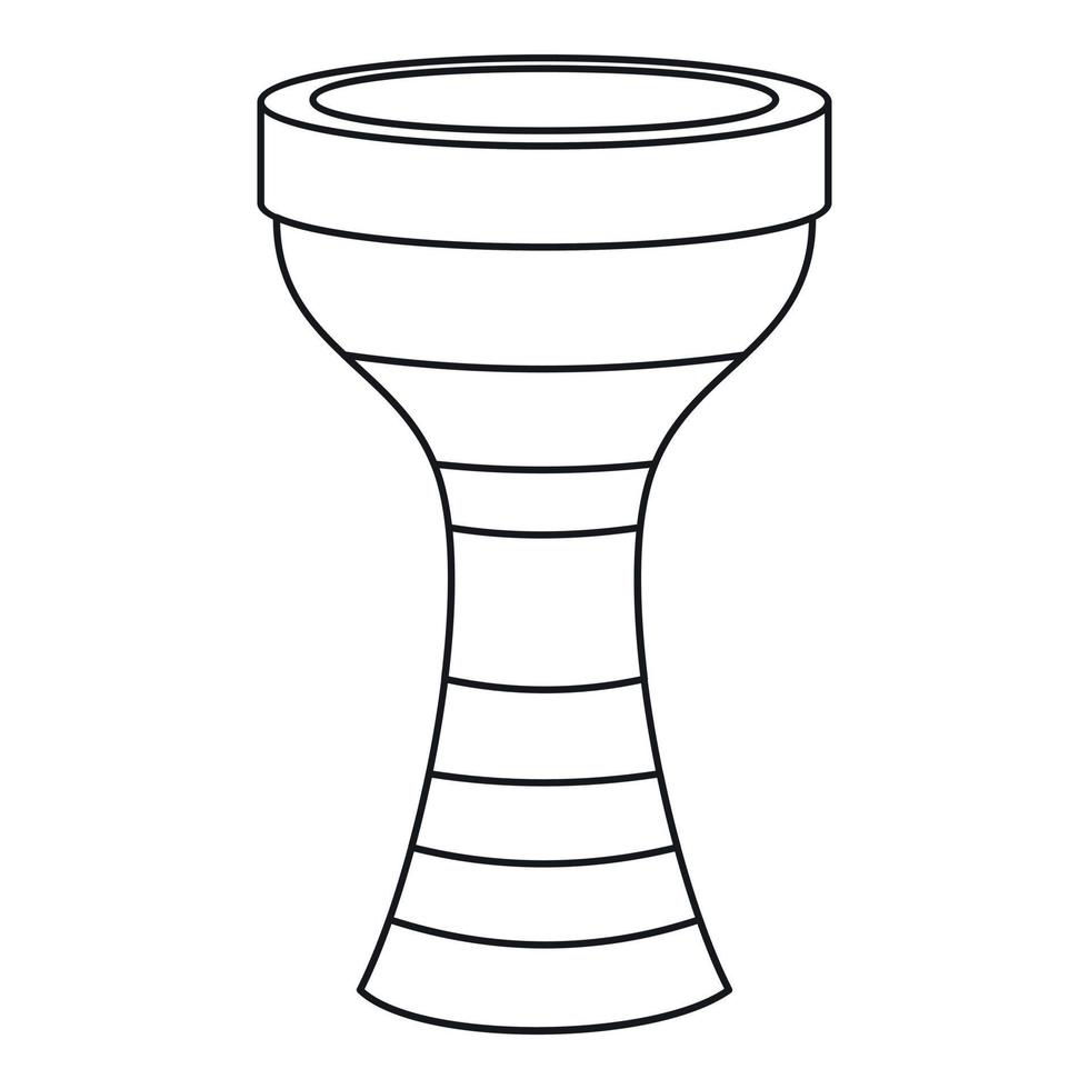 Darbuka, musical instrument icon, outline style vector