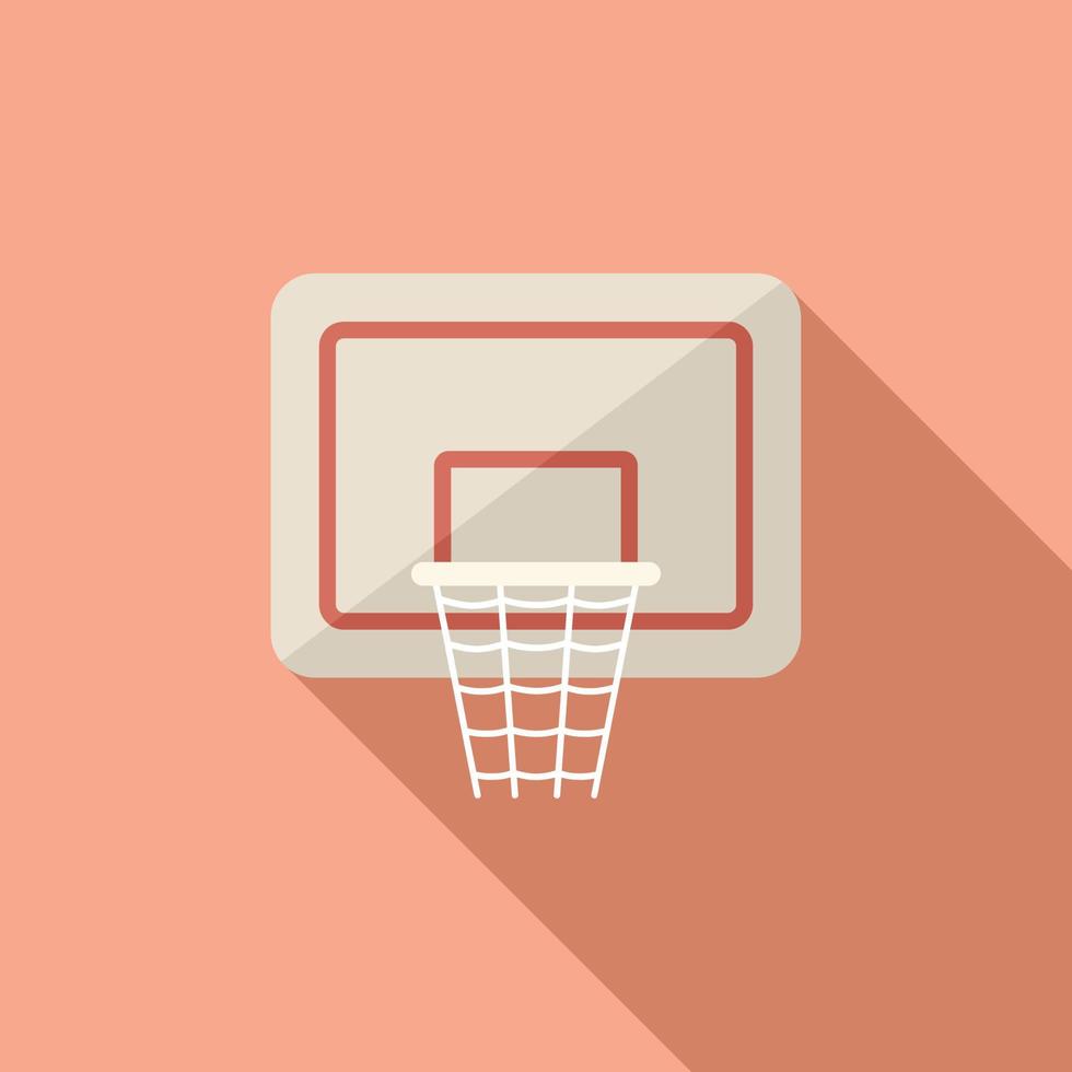 vector plano de icono de tablero de baloncesto. deporte escolar