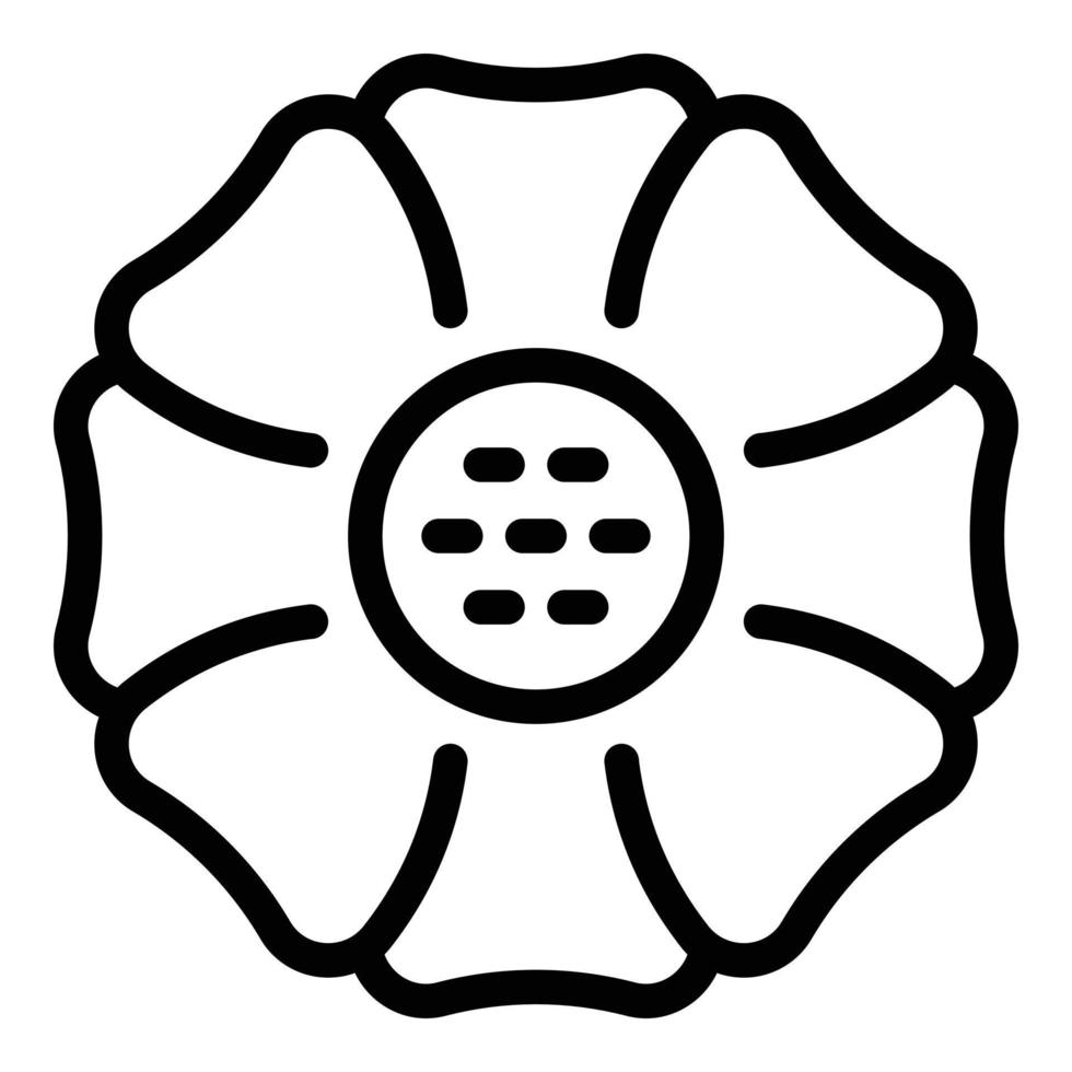 Bengkulu rafflesia icon outline vector. Flower plant vector
