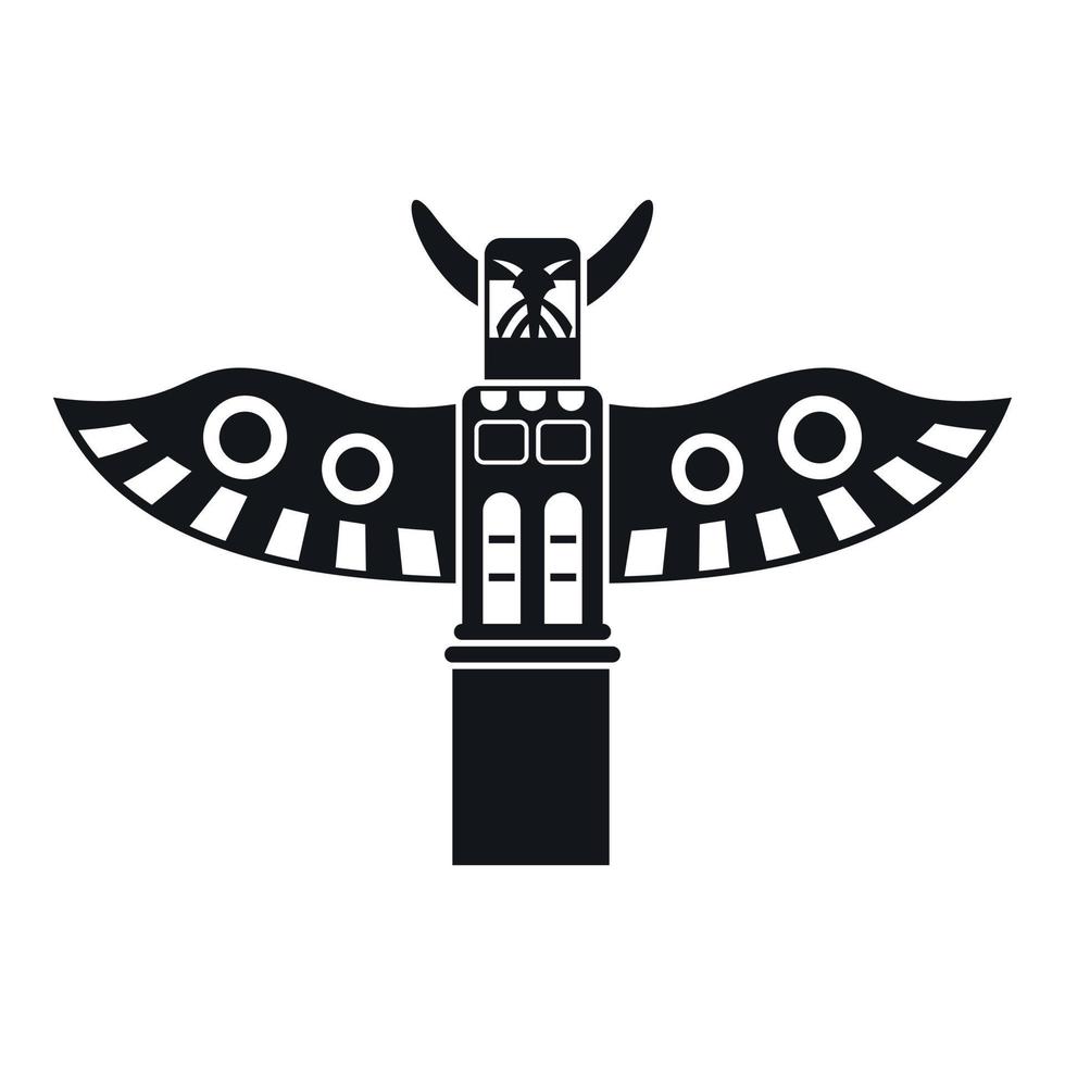 Traditional religious totem pole icon simple style vector
