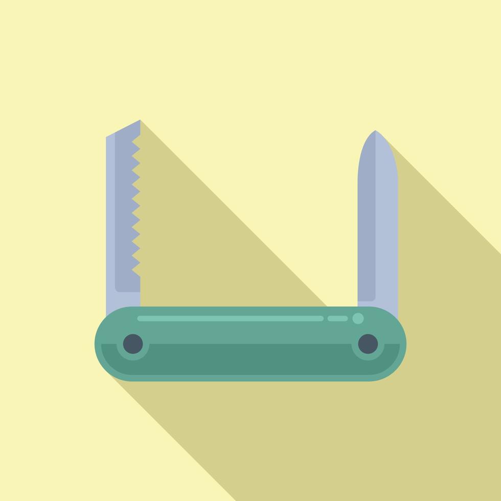 Army tool icon flat vector. Knife multitool vector