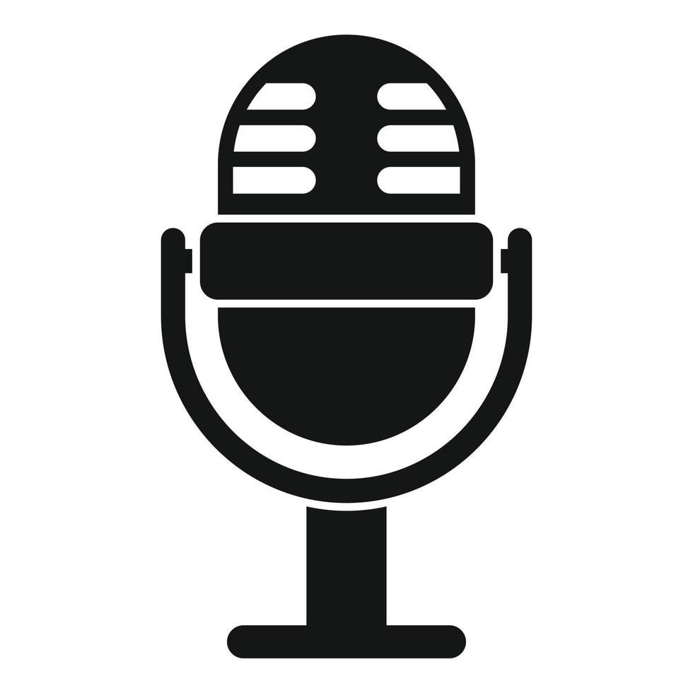 Studio microphone icon simple vector. Video cinema vector