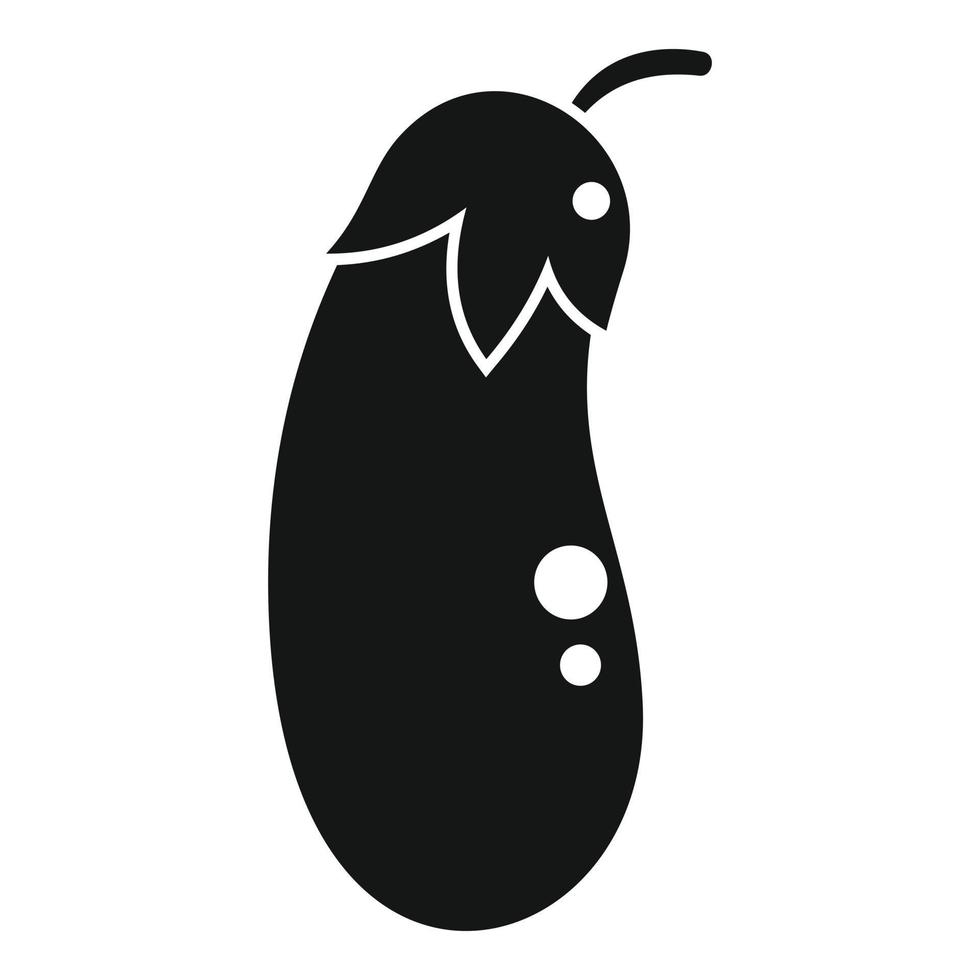 Eggplant icon simple vector. Eco farm vector