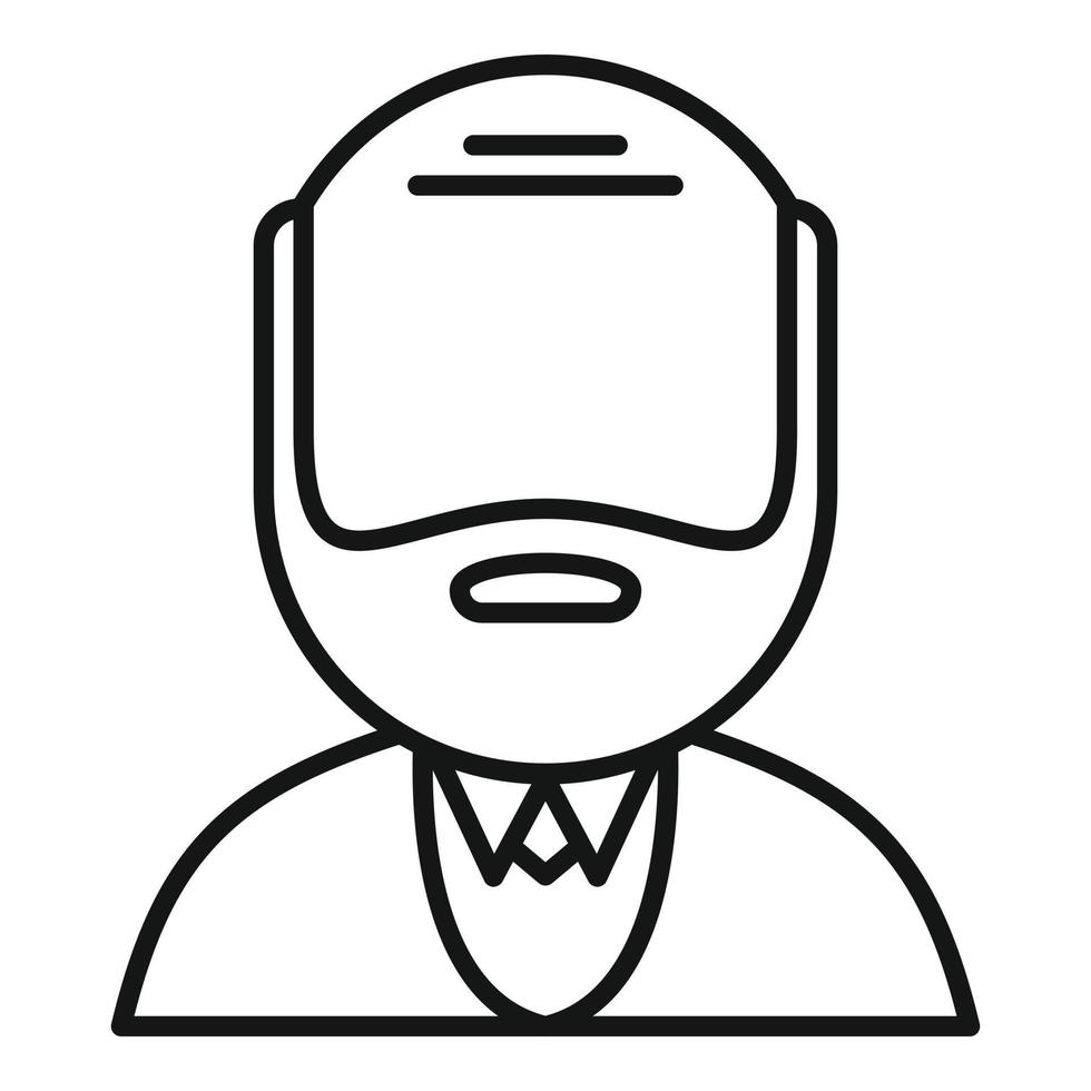 Old man icon outline vector. Adult human vector