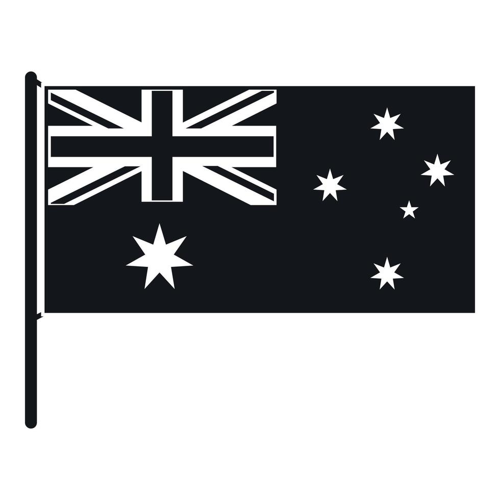 icono de la bandera australiana, estilo simple vector