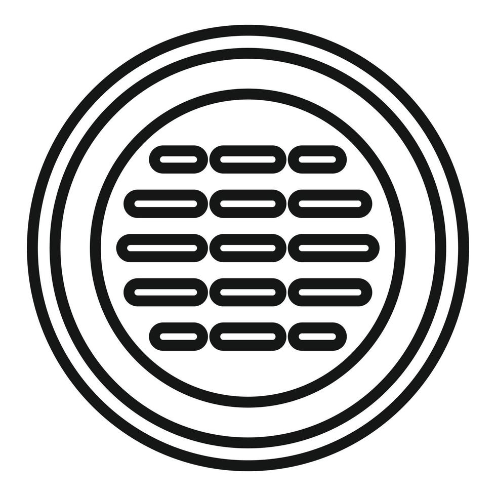 Hatch manhole icon outline vector. City road vector