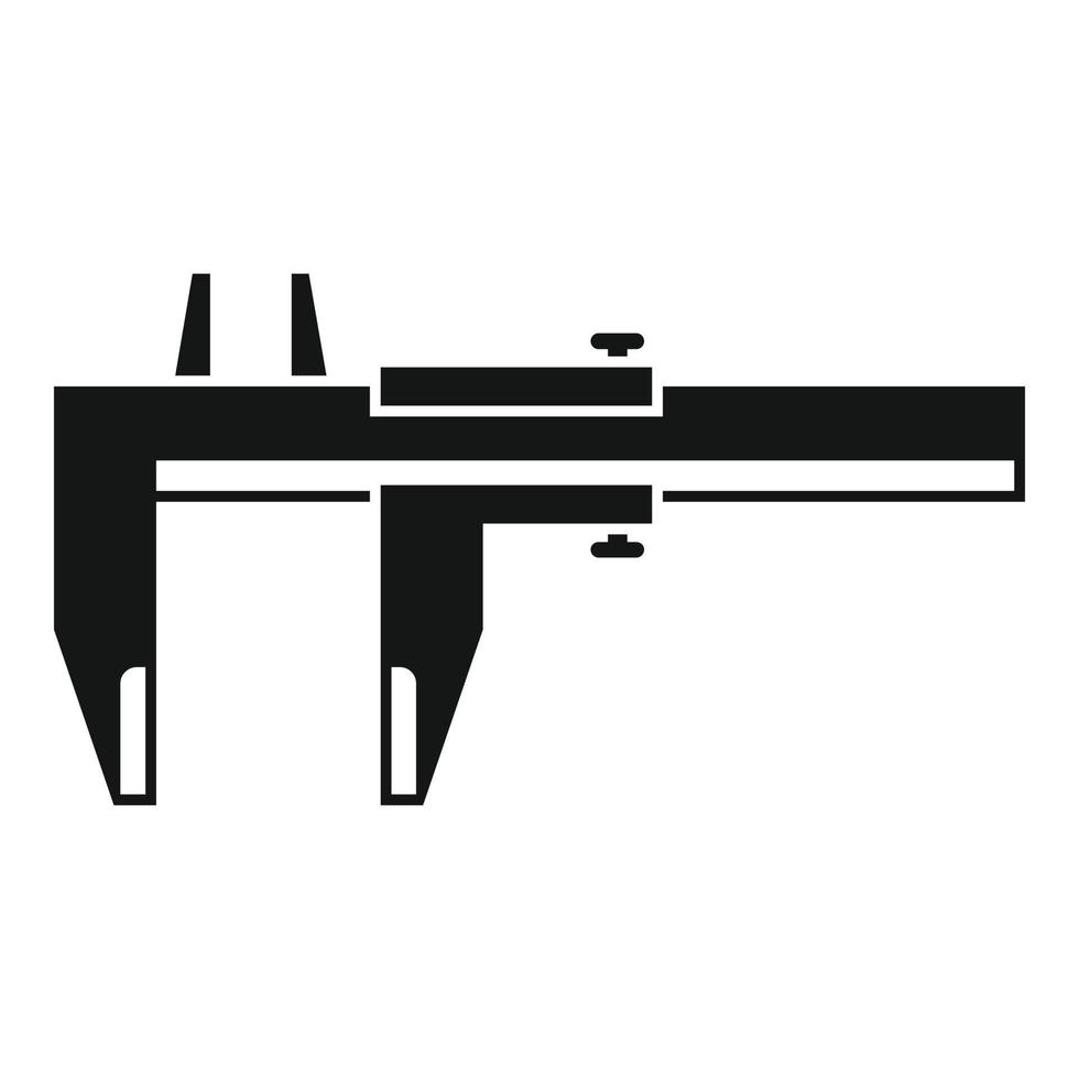 vector simple de icono de calibre de ingeniería. calibrador a vernier