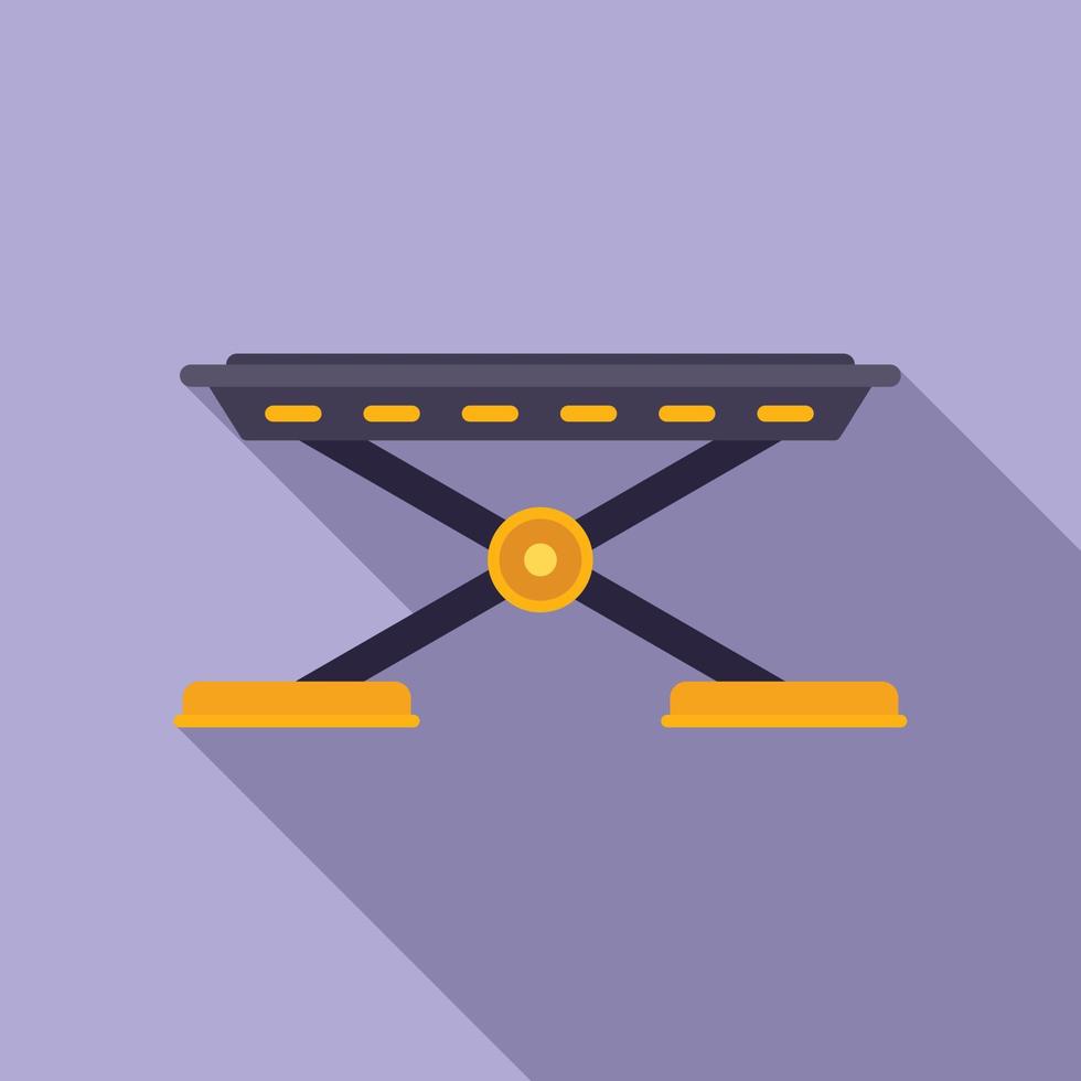Hoist car lift icon flat vector. Auto garage vector