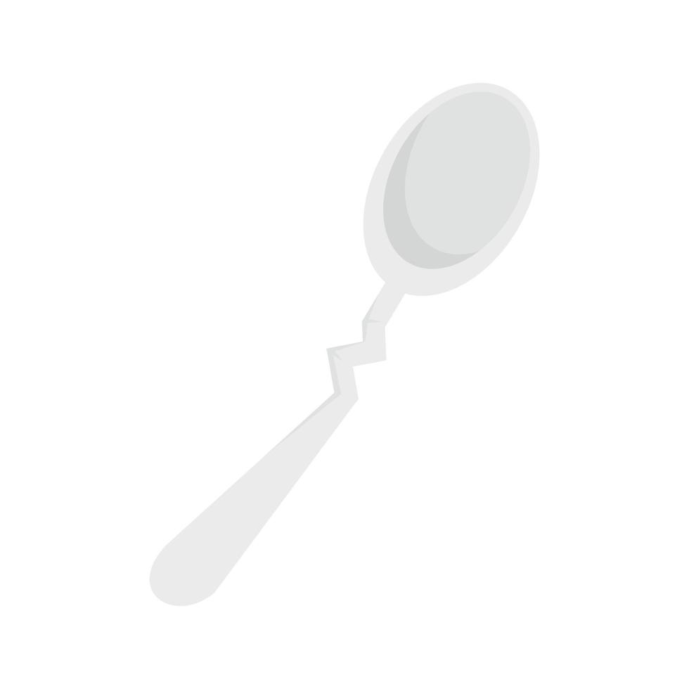 Garbage metal spoon icon flat isolated vector