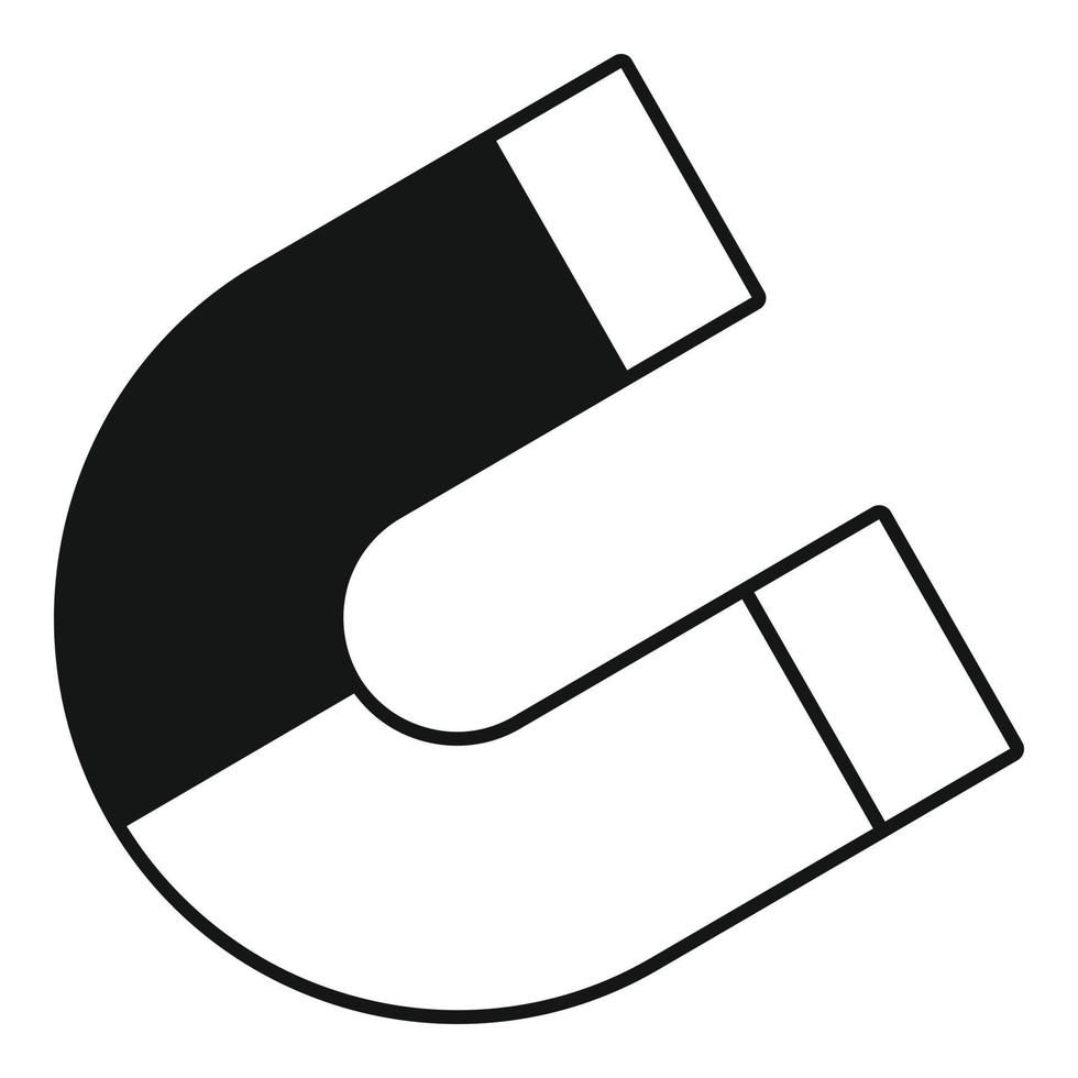 Market magnet icon simple vector. Customer target vector