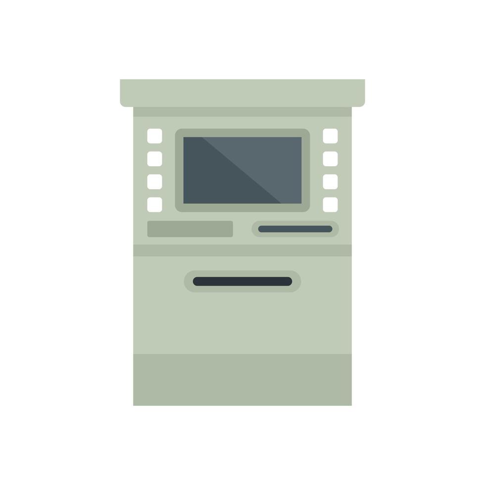 Atm cashpoint icon flat isolated vector
