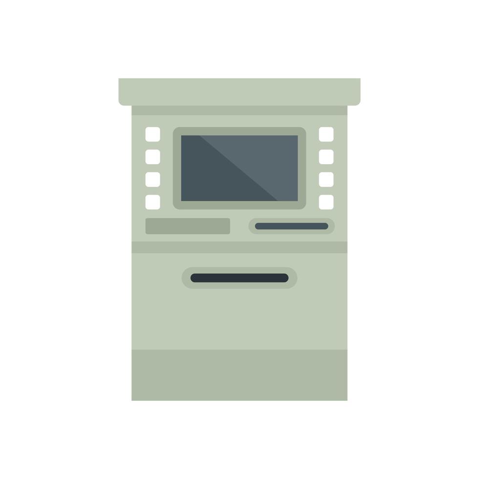 atm cajero icono plano aislado vector