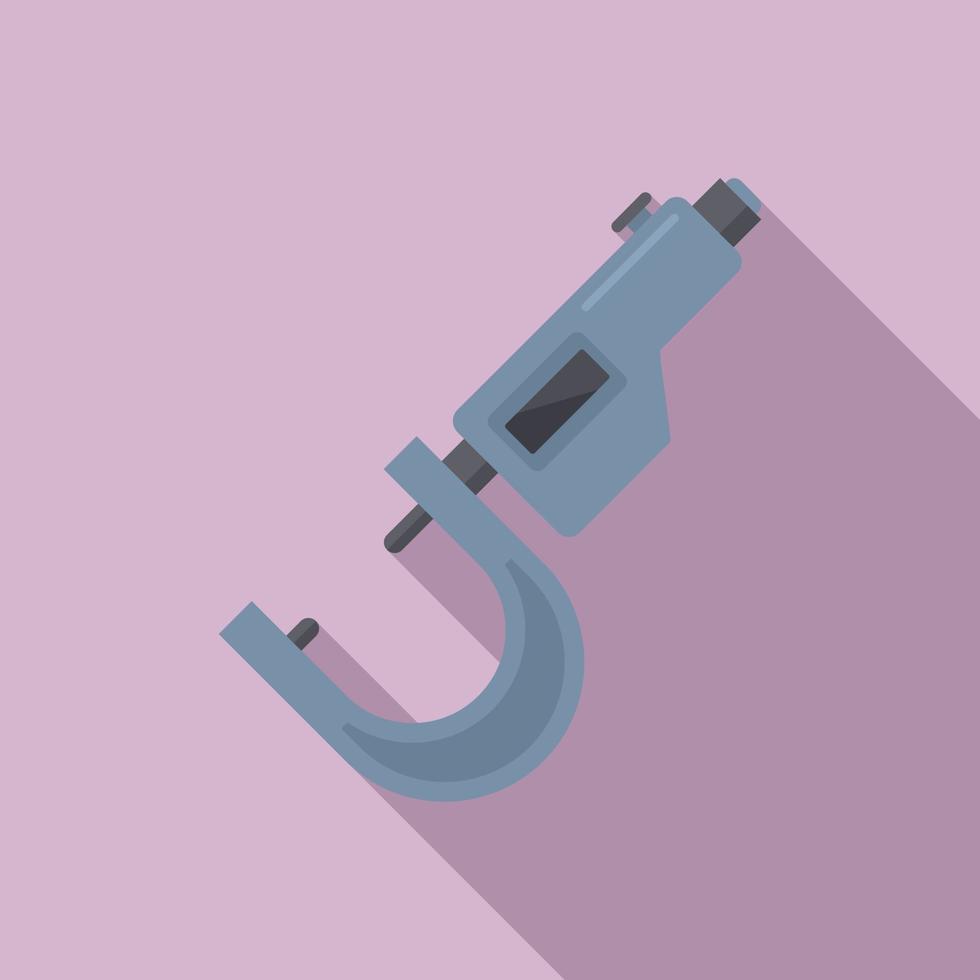 Micrometer dimensions icon flat vector. Precision vernier vector