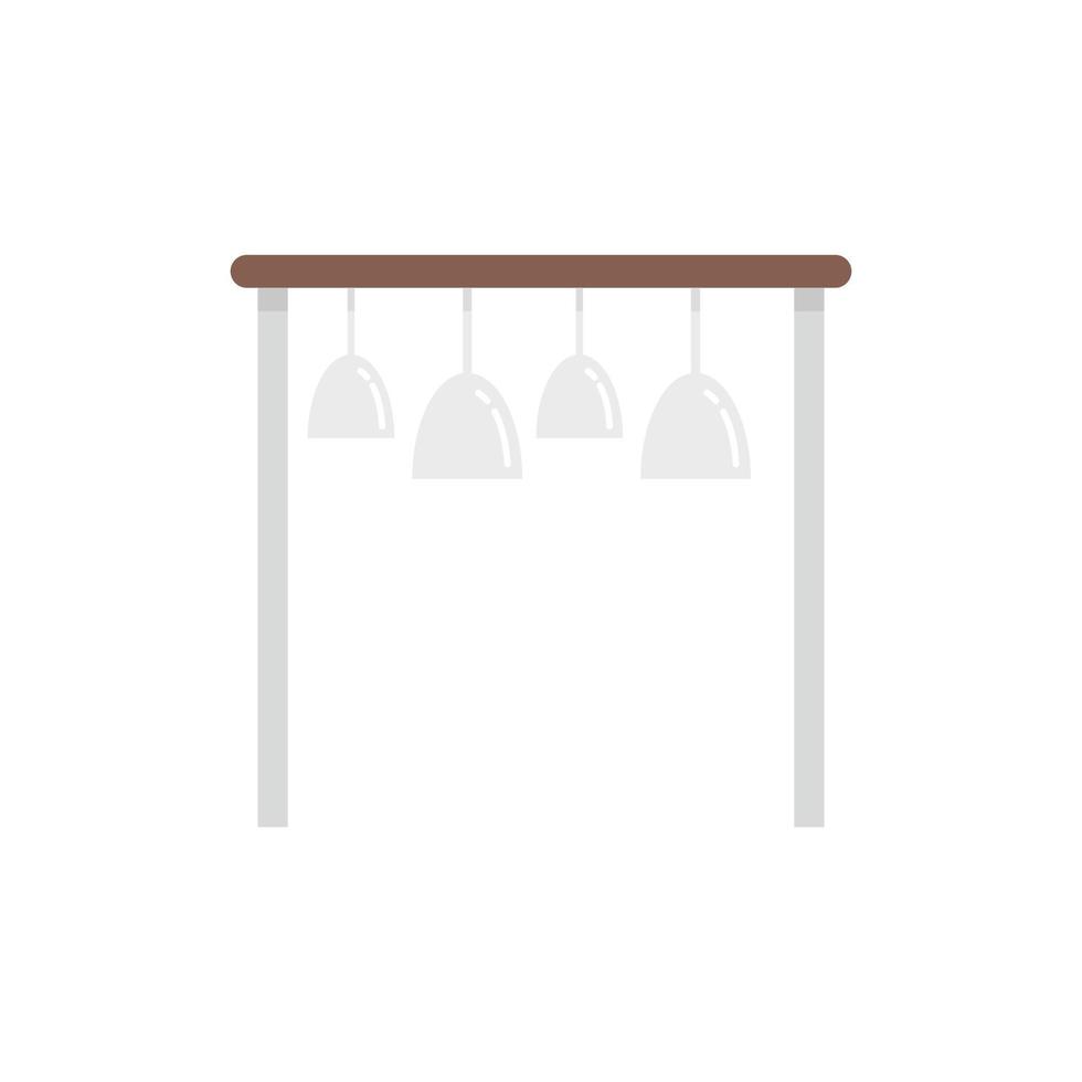 Bar glass stand icon flat isolated vector
