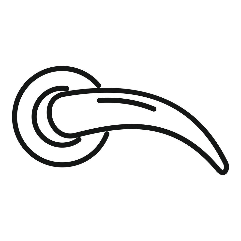Door holder icon outline vector. Lock handle vector