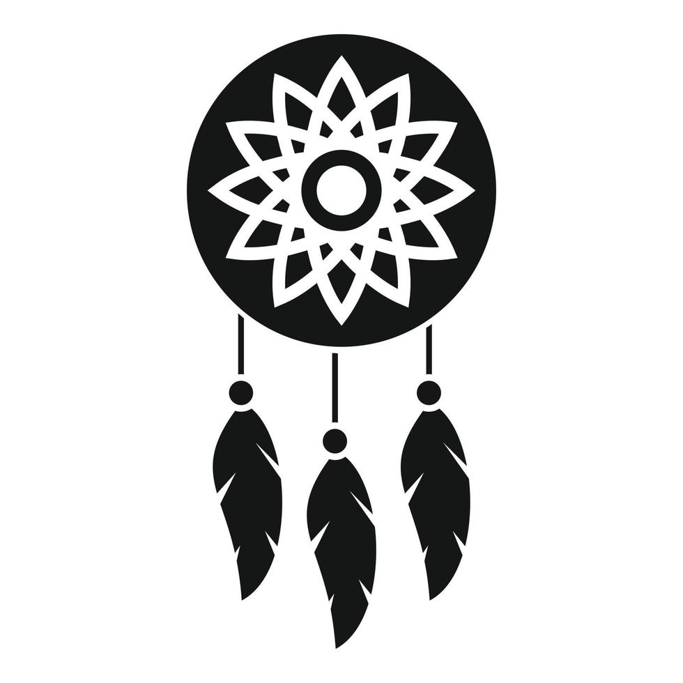 Art dream catcher icon simple vector. Native indian vector