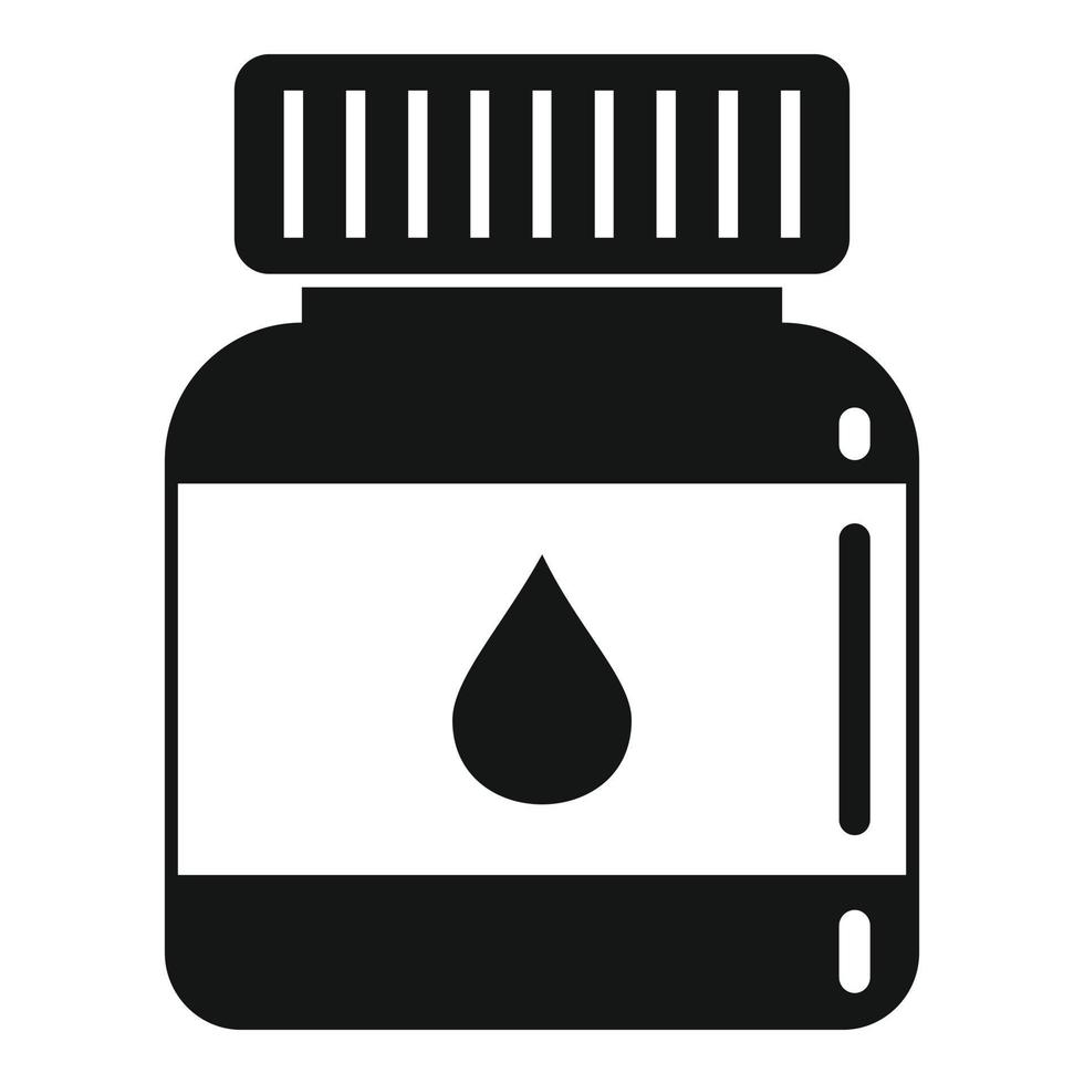 Ink pot icon simple vector. Sign drawing vector