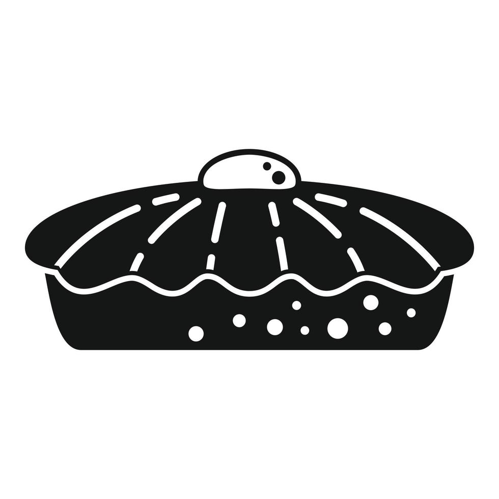 vector simple de icono de pastel de manzana de acción de gracias. postre de pastel