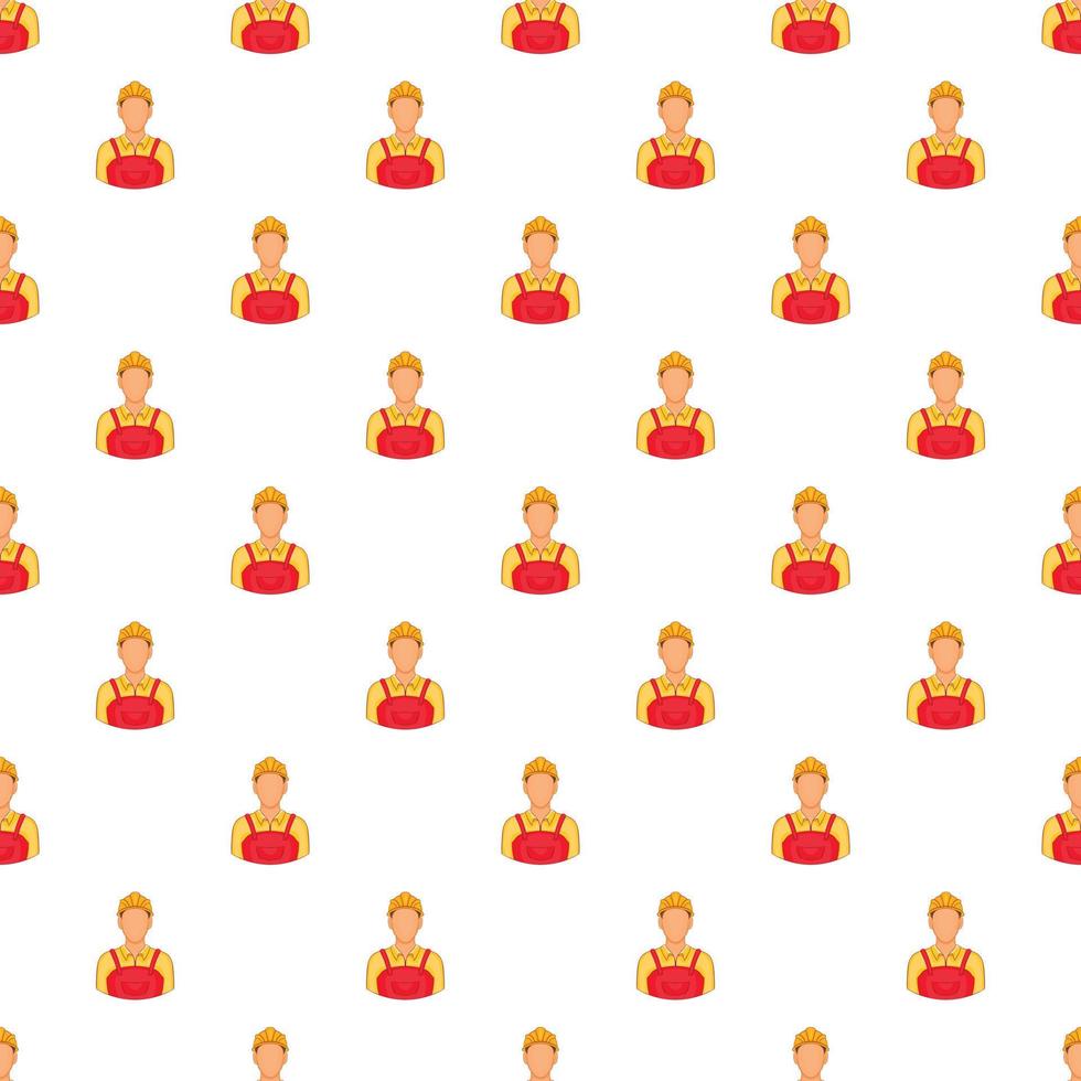 Worker pattern, cartoon style vector