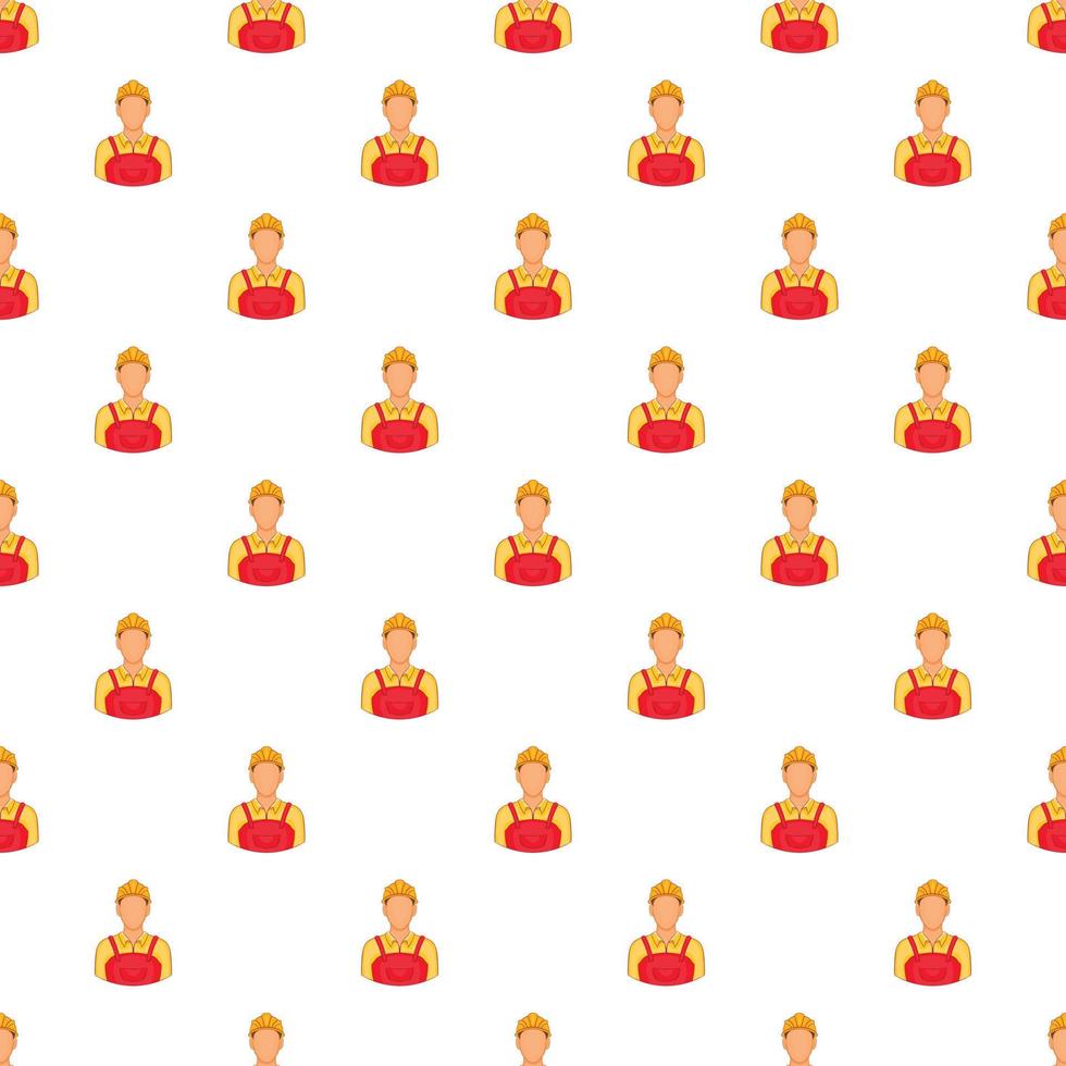 Worker pattern, cartoon style vector