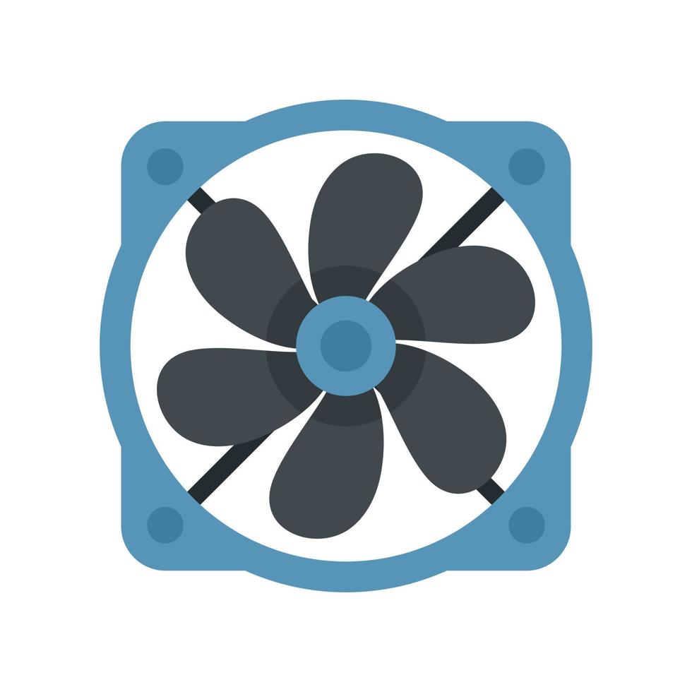 Computer fan icon flat isolated vector