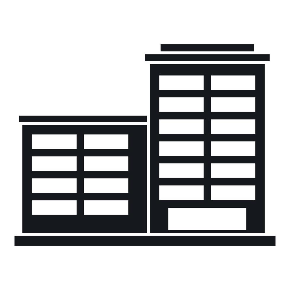 Manufacturing factory building icon, simple style vector