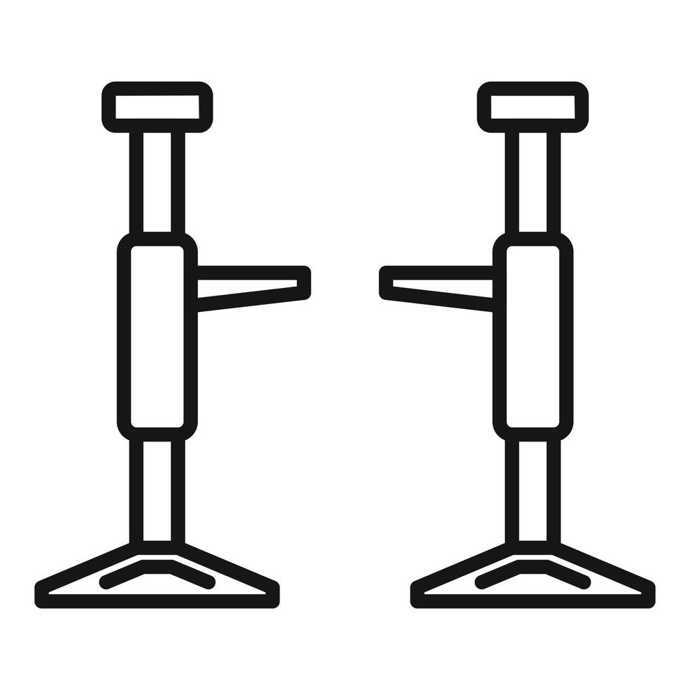 Service car lift icon outline vector. Auto garage vector