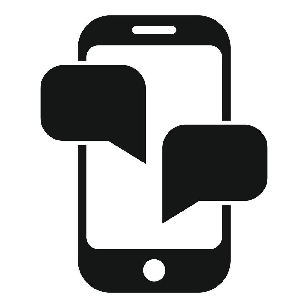 Phone chat icon simple vector. Contact call vector